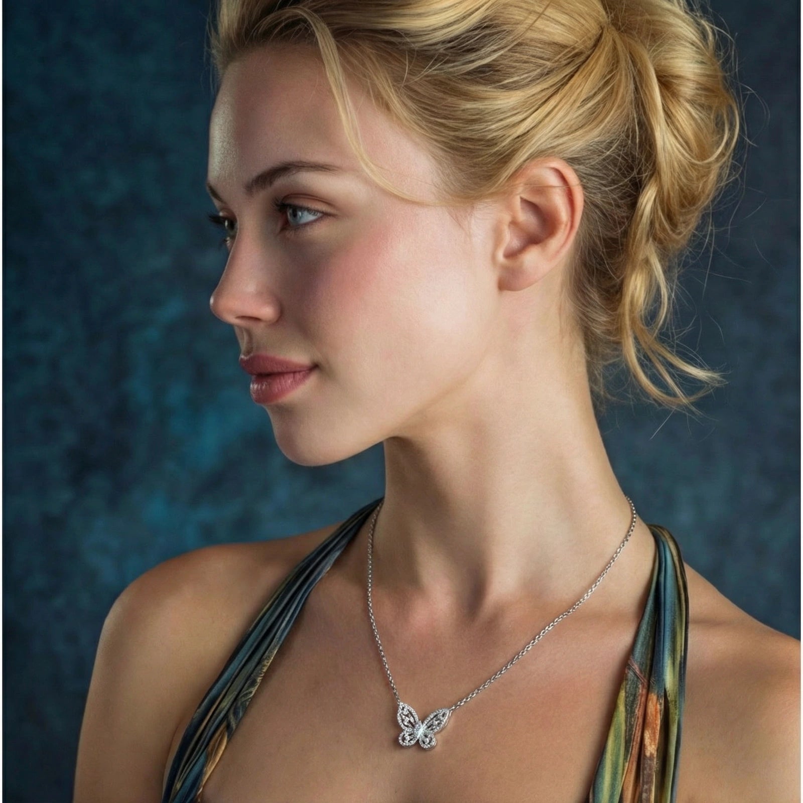 Radiant Butterfly Moissanite Necklace | Cyrene Boutique
