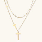 Divine Layers Cross Necklace Set | Cyrene Boutique
