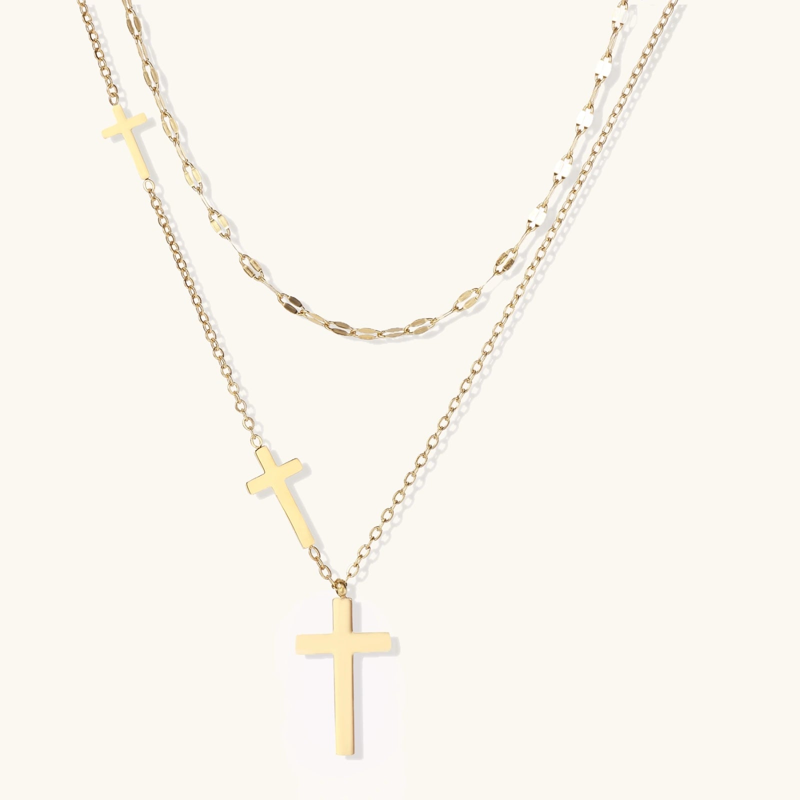 Divine Layers Cross Necklace Set | Cyrene Boutique