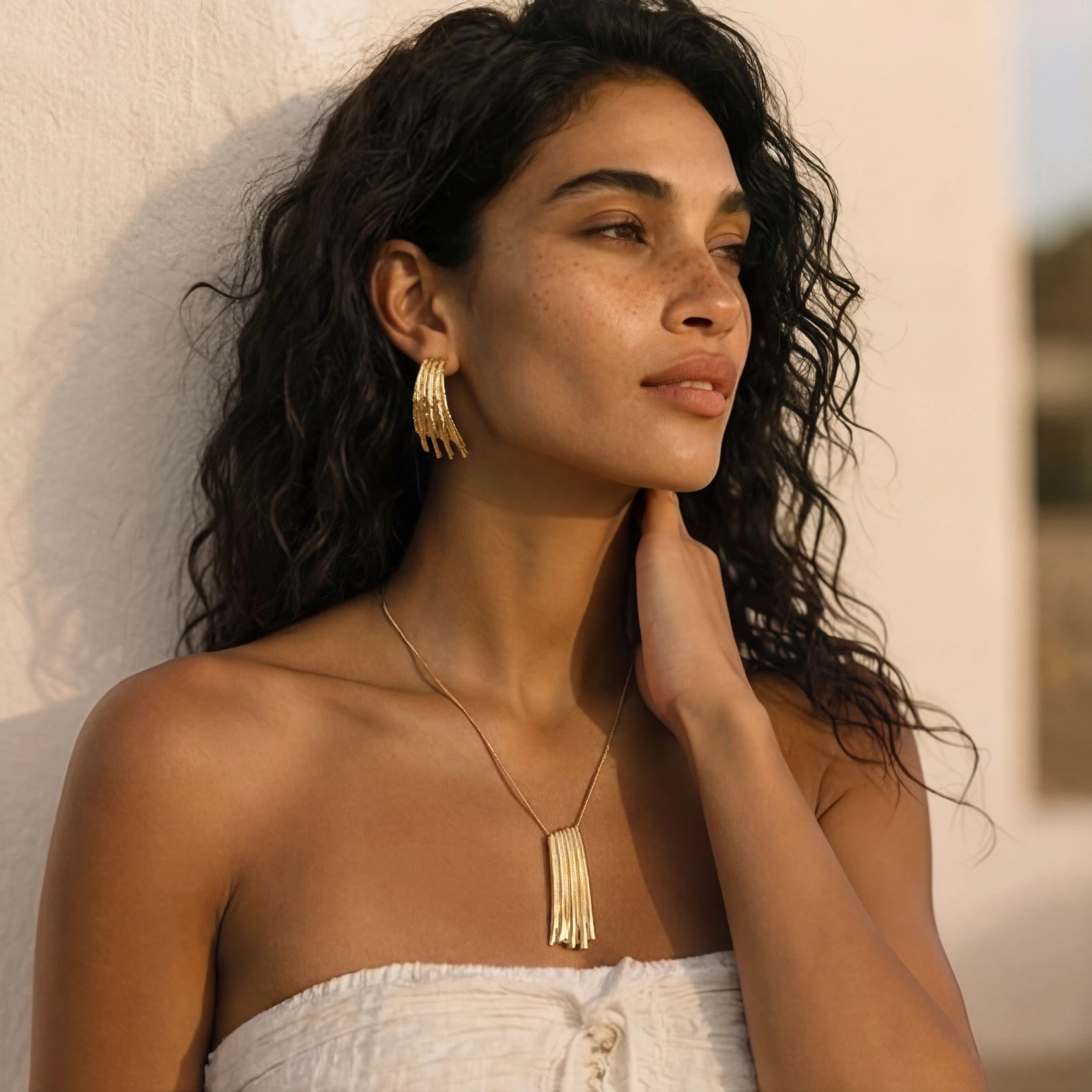 Liquid Gold Cascade Set | Cyrene Boutique