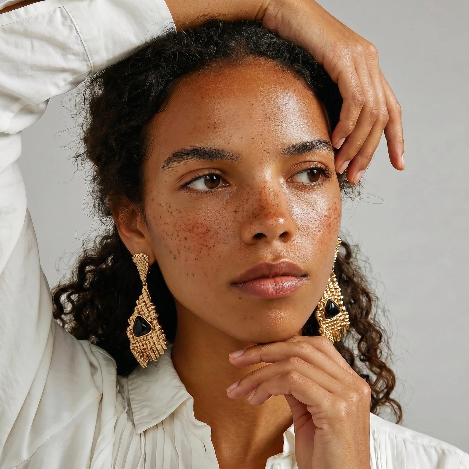 Grid Statement Earrings | Cyrene Boutique