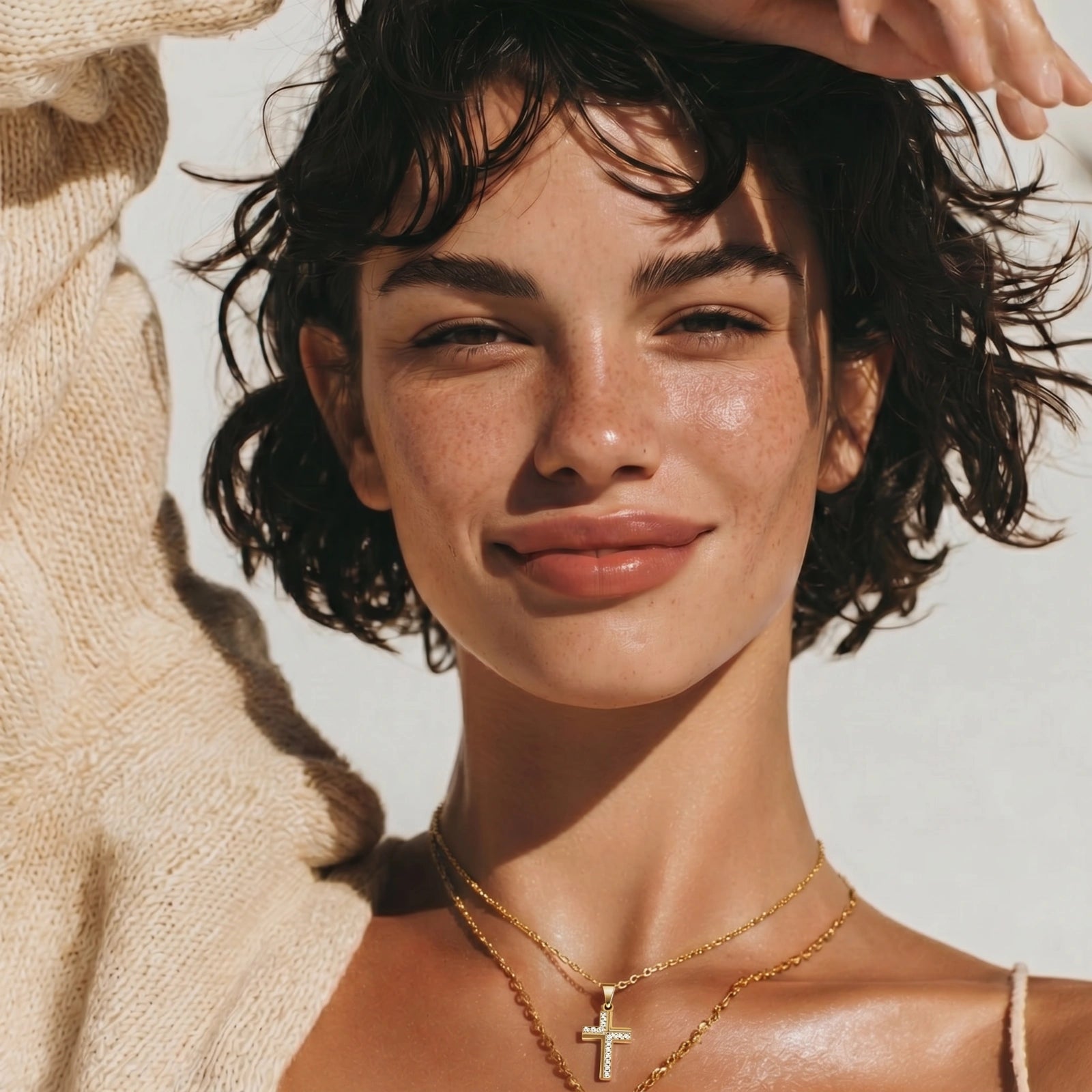 Divine Radiance Cross Necklace | Cyrene Boutique
