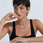 Curved Spark Bar Necklace | Cyrene Boutique