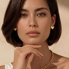 Brushed Heart Studs | Cyrene Boutique