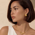 Hammered Gold Huggies | Cyrene Boutique
