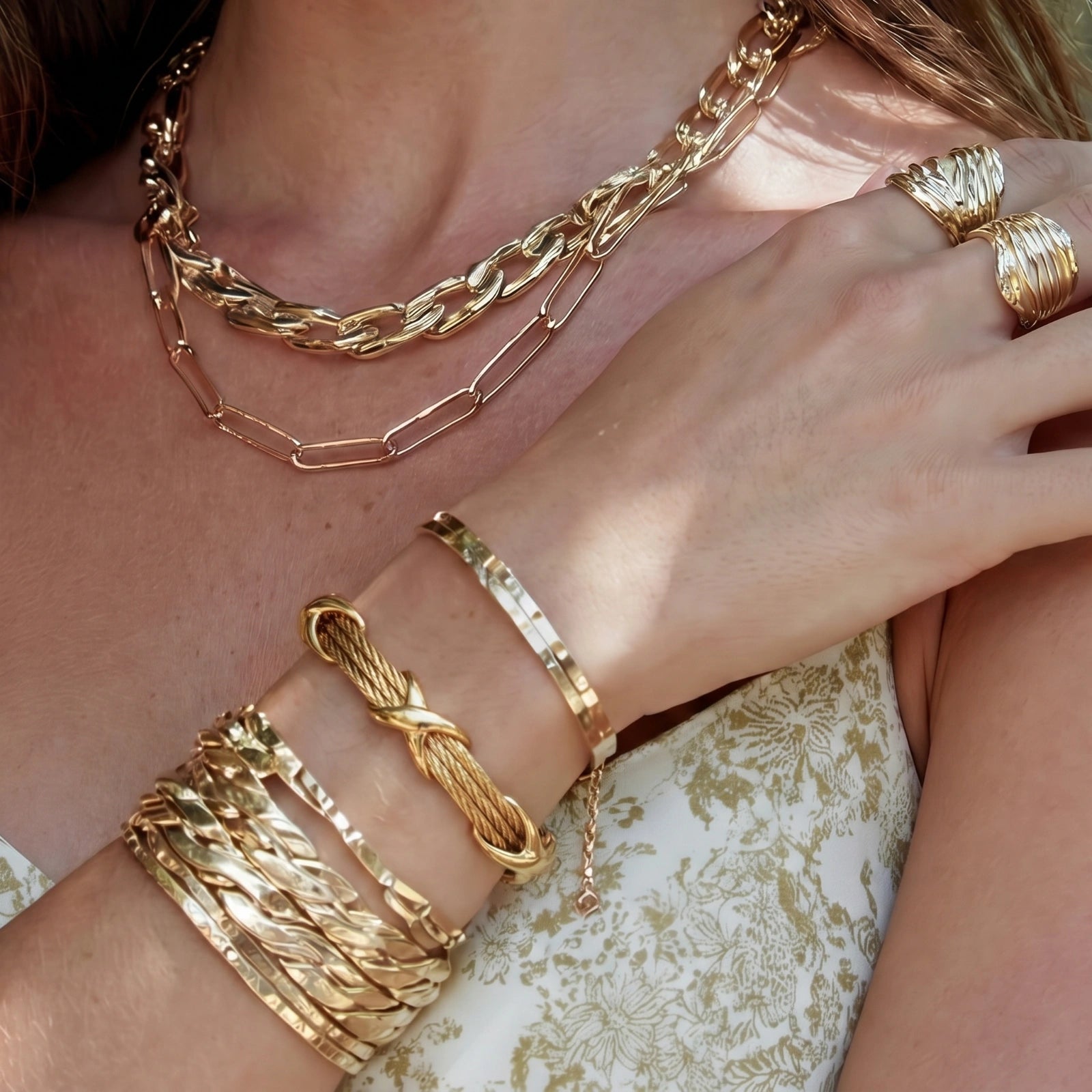 Cross Knot Cable Bracelet | Cyrene Boutique