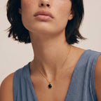 Midnight Agate Circle Necklace | Cyrene Boutique
